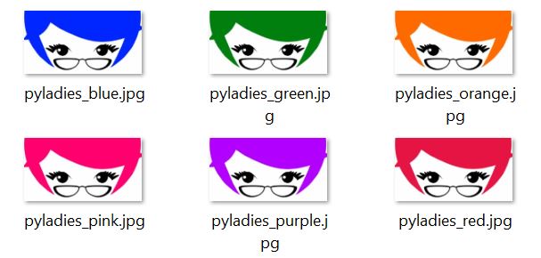 Files for PyLady hair images